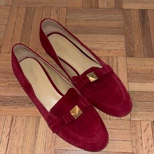 Michael Kors Red Suede Loafers